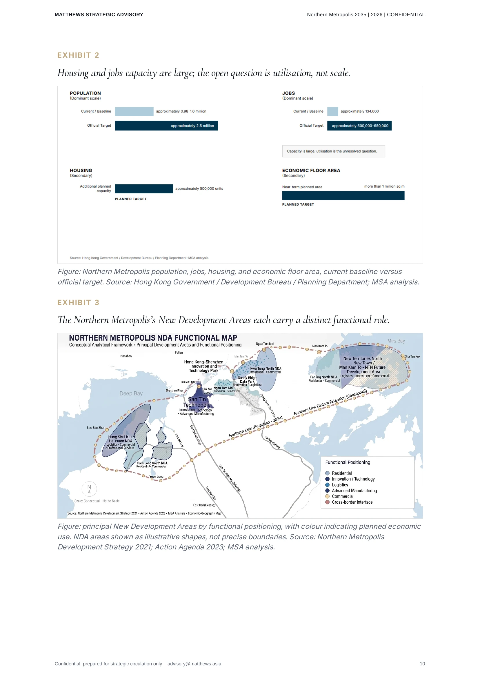 Sample exhibit from Northern Metropolis 2035, showing the Northern Metropolis New Development Areas functional map